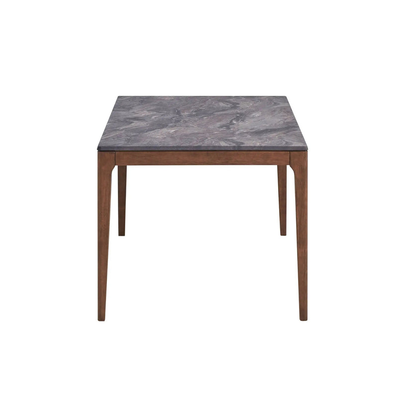Bevis - Engineered Stone Top Dining Table - Walnut by Unique Piece Furniture