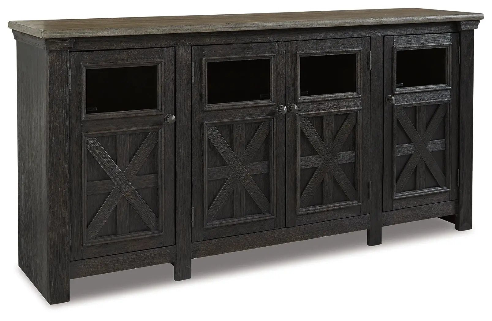 Tyler Creek - Extra Large TV Stand - Black / Gray by Unique Piece Furniture