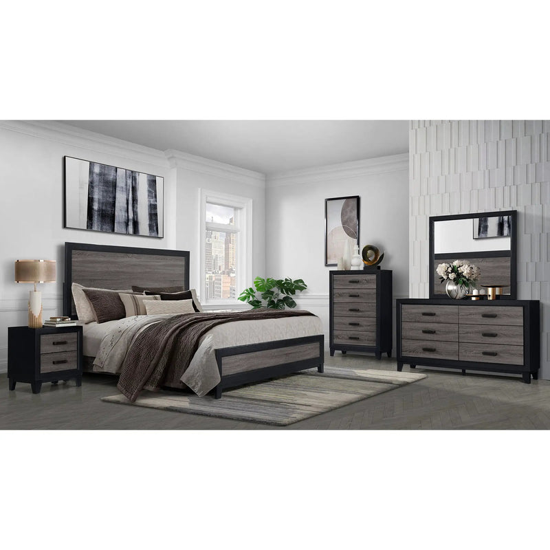 Soluto - Mirror - Gray / Black by Unique Piece Furniture
