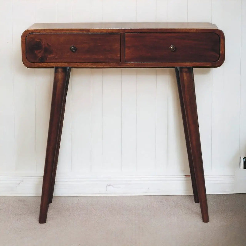 Curved Hallway Table - Chestnut by Unique Piece Furniture