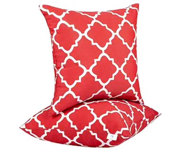 6 Pack Outdoor Pillow Covers - Water-Repellent Decorative Cushions by HouseOfZazla