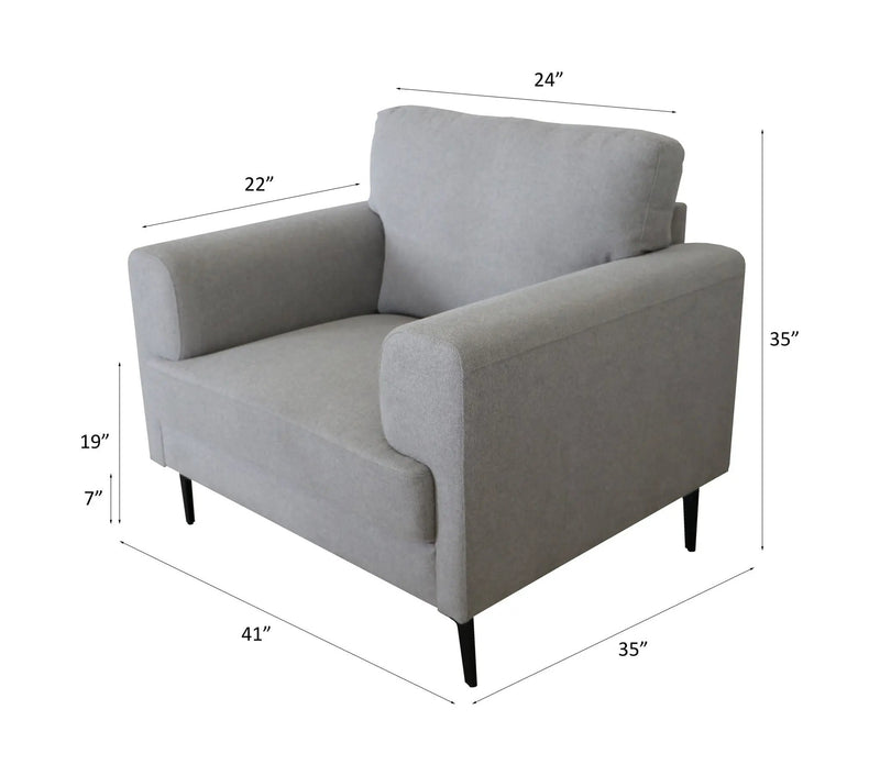 Kyrene - Chair - Light Gray Linen by Unique Piece Furniture