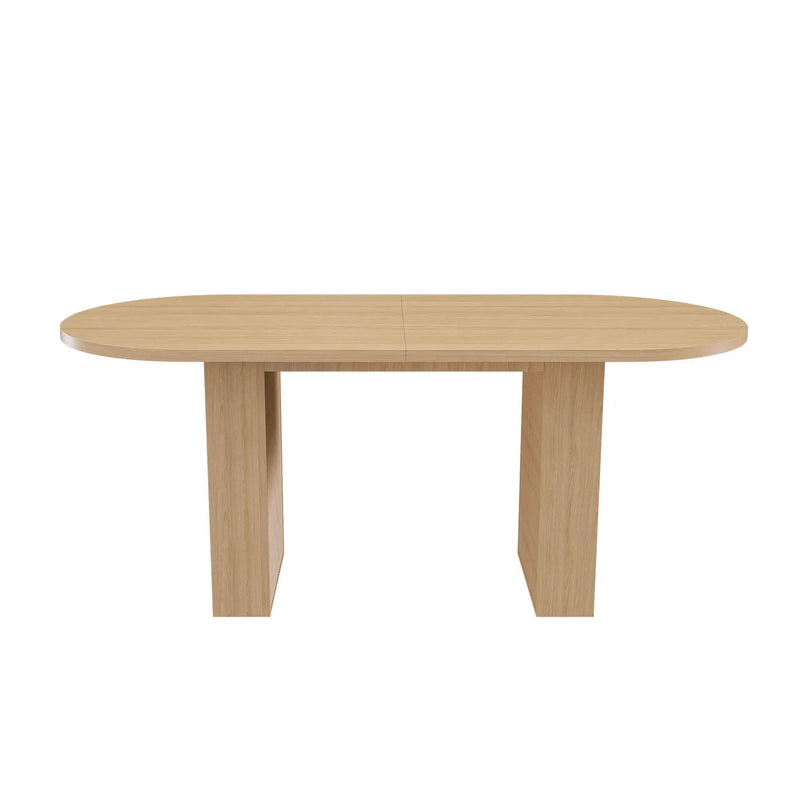 Oval Dining Table With Wood Strip Base by Unique Piece Furniture