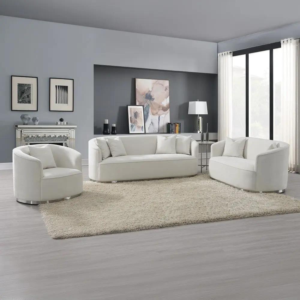Odette - Sofa With 4 Pillows - Beige Chenille by Unique Piece Furniture