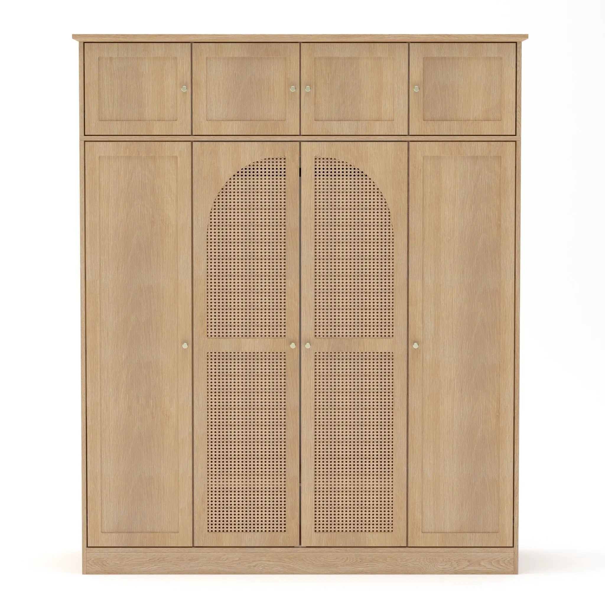 8 Door Armoire Wardrobe with Adjustable Shelves and Hanging Rod by HouseOfZazla