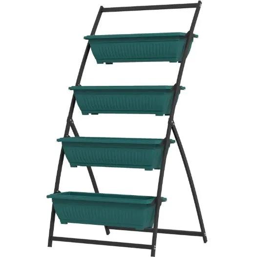 4-Tier Vertical Raised Garden Planter with 4 Boxes by HouseOfZazla