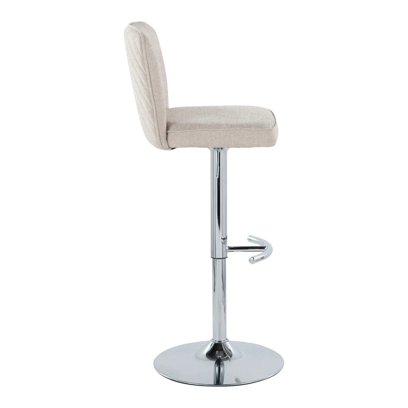 Henry - Contemporary Adjustable Barstool With Swivel & Rounded T Footrest (Set of 2) by Unique Piece Furniture