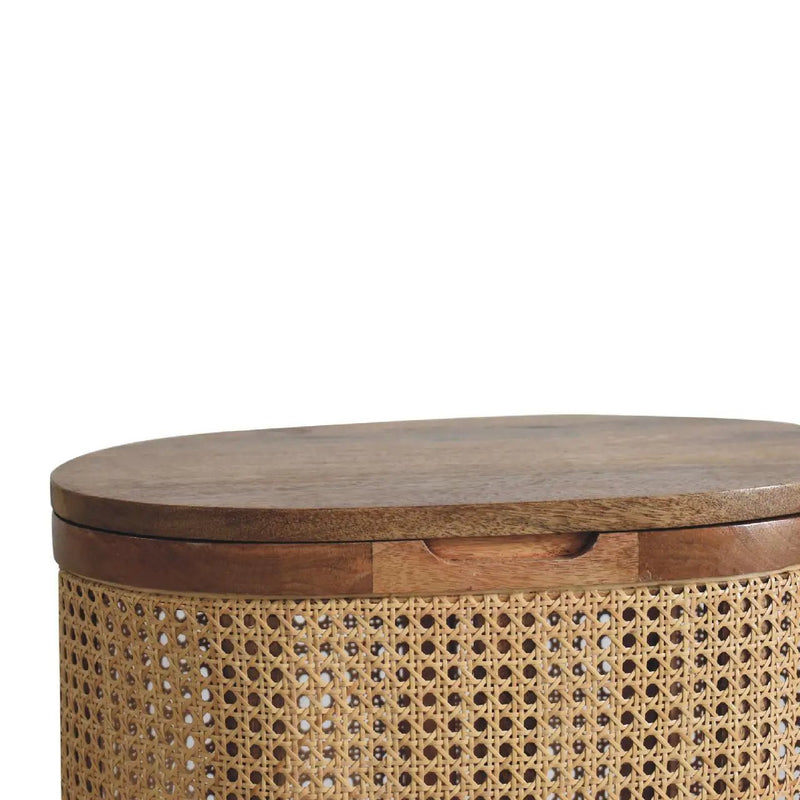 Larissa - Lid Up, Storage Stool - Oak by HouseOfZazla