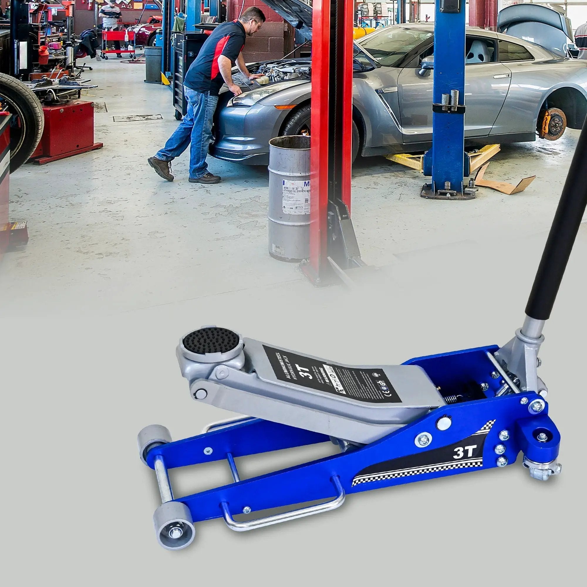 Hydraulic Trolley Floor Jack With Extra Saddle by HouseOfZazla