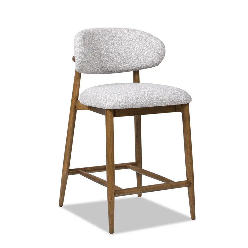 Locke - Modern Upholstered Counter Stool With Frame - Salt / Pepper by Unique Piece Furniture