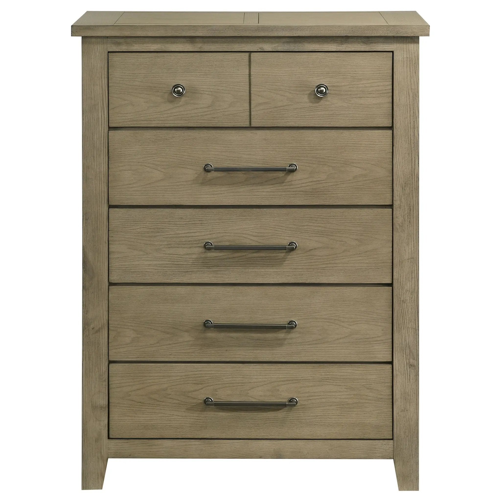 Hazlewood 5-drawer Bedroom Chest of Drawers Vineyard Oak by Unique Piece Furniture