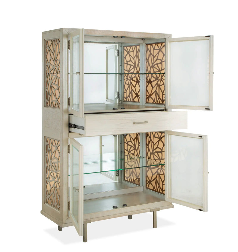 Lenox - Display Cabinet - Warm Silver by Unique Piece Furniture