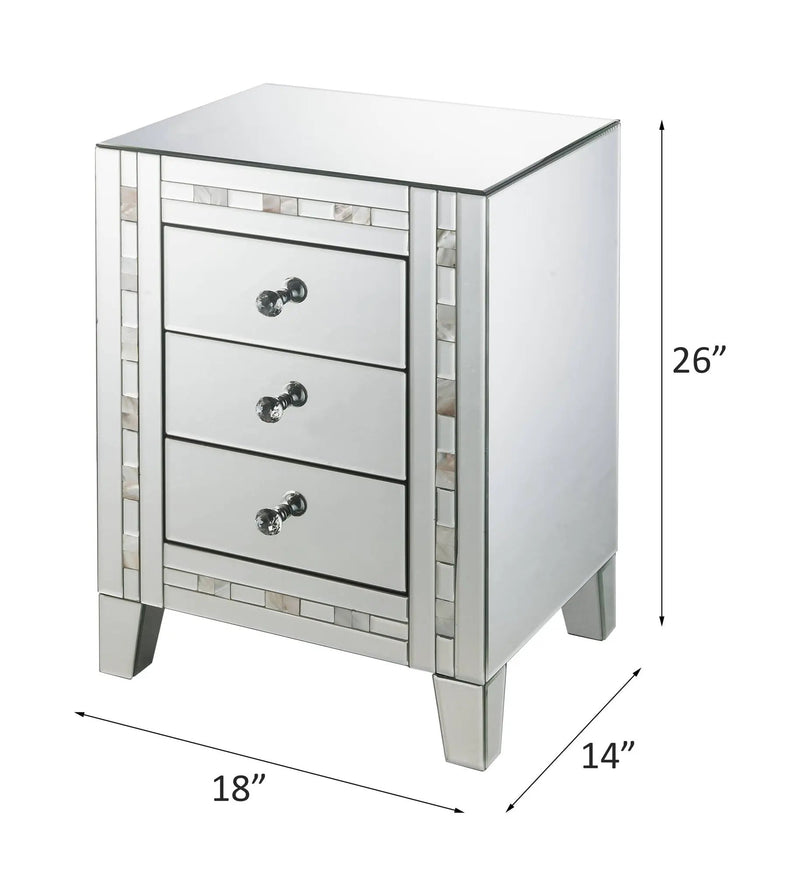 Nasa - Accent Table - Mirrored & Mother Pearl by Unique Piece Furniture