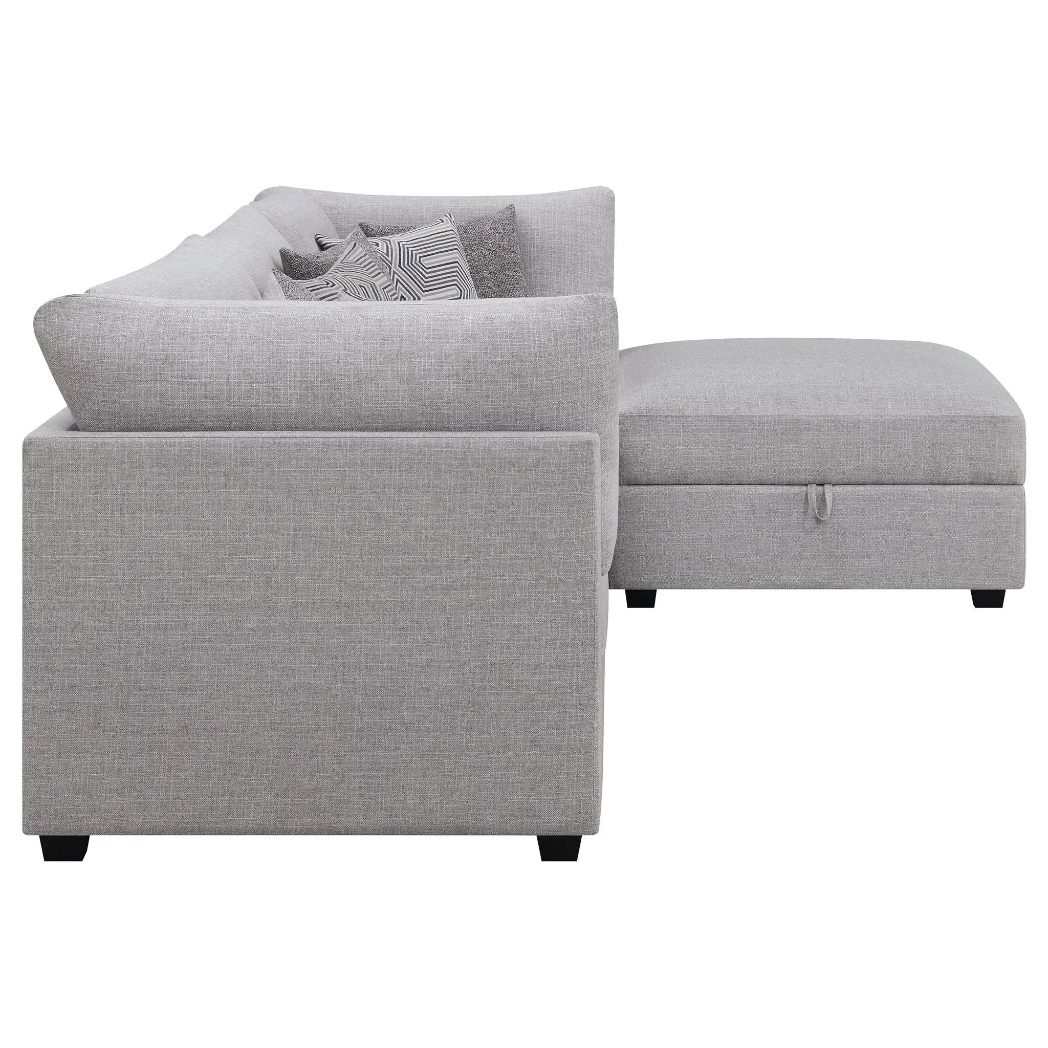 Cambria 4-piece Upholstered Modular Sectional Sofa Grey by Unique Piece Furniture