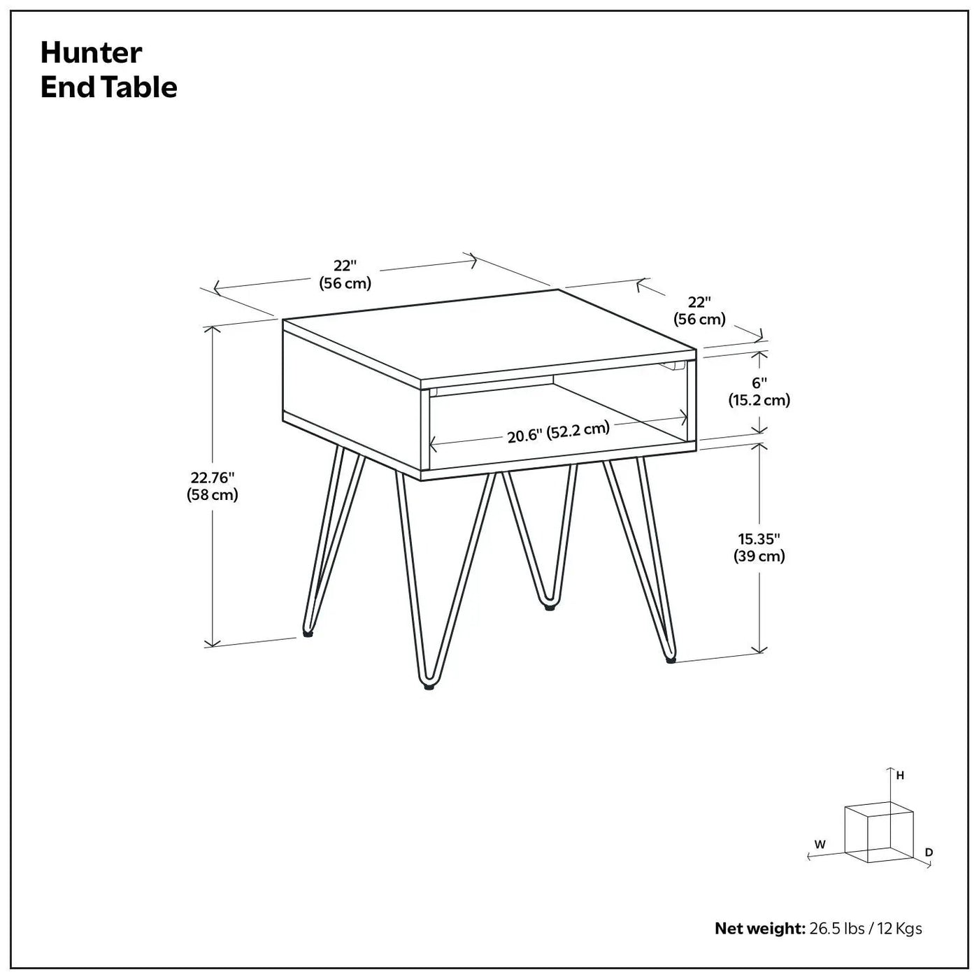 Hunter - End Table - Wood by HouseOfZazla