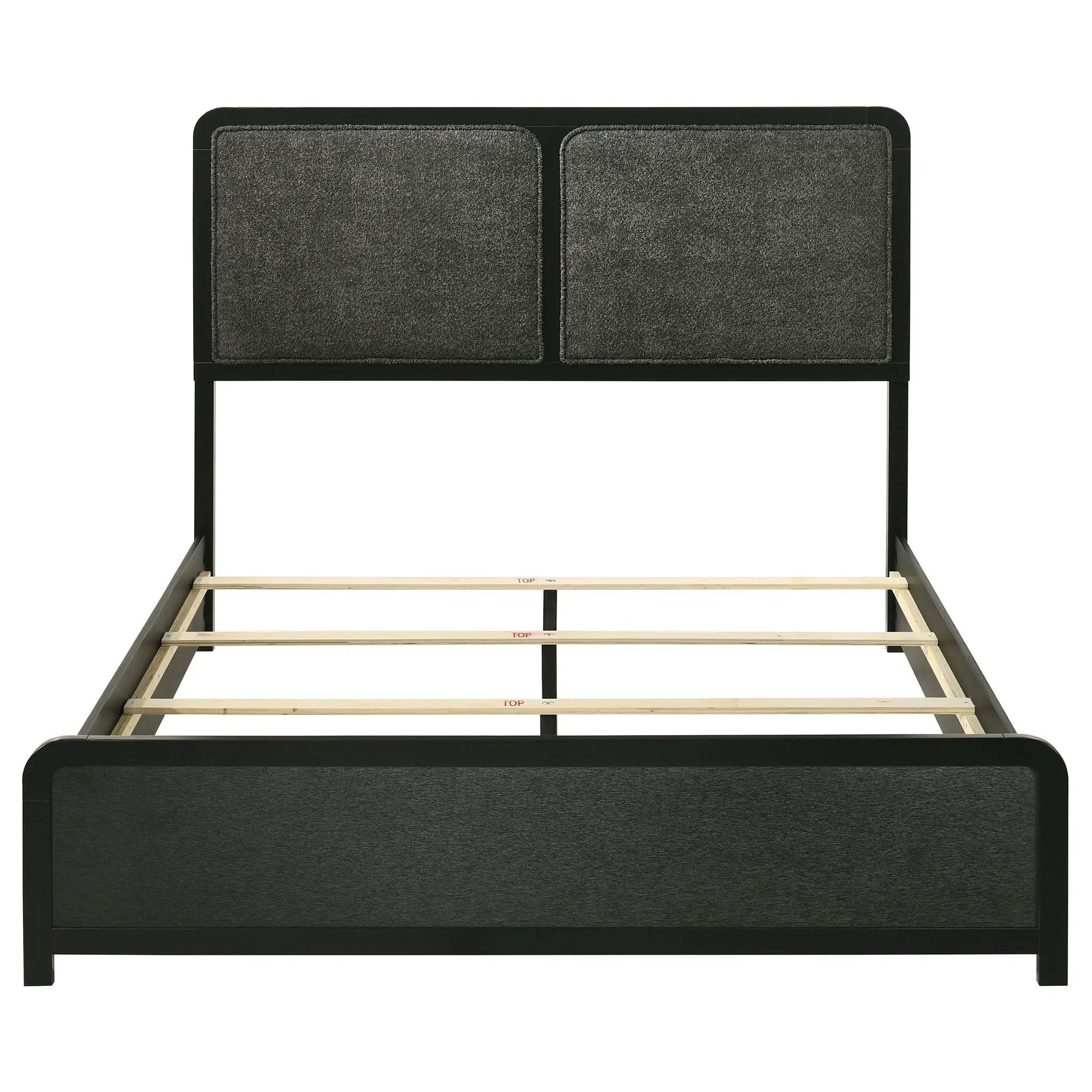 Cavelle 51-inch Upholstered Queen Panel Bed Black by Unique Piece Furniture