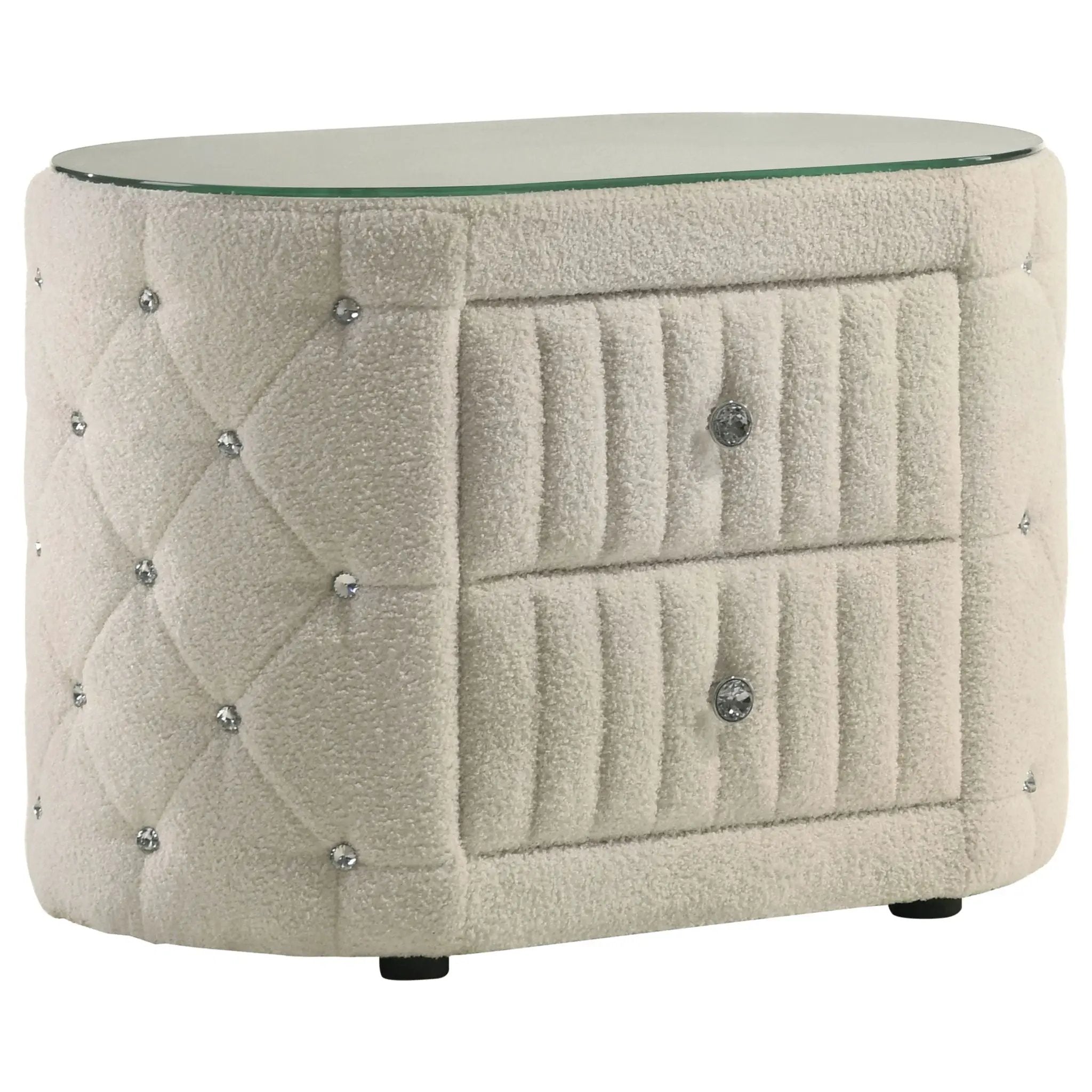 Sonya 5-piece Upholstered Queen Bedroom Set Ivory by Unique Piece Furniture