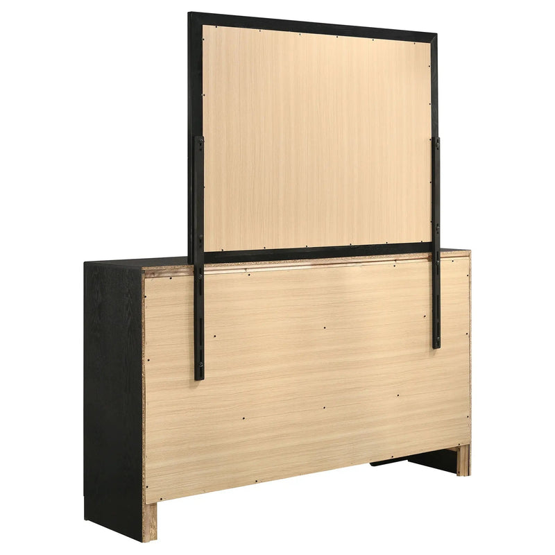 Miranda 7-drawer Dresser with Mirror Black by Unique Piece Furniture