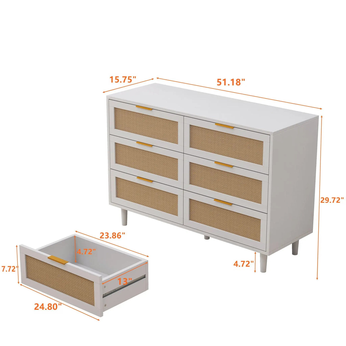 6 Drawer Storage Modern Cabinet For Bedroom by HouseOfZazla
