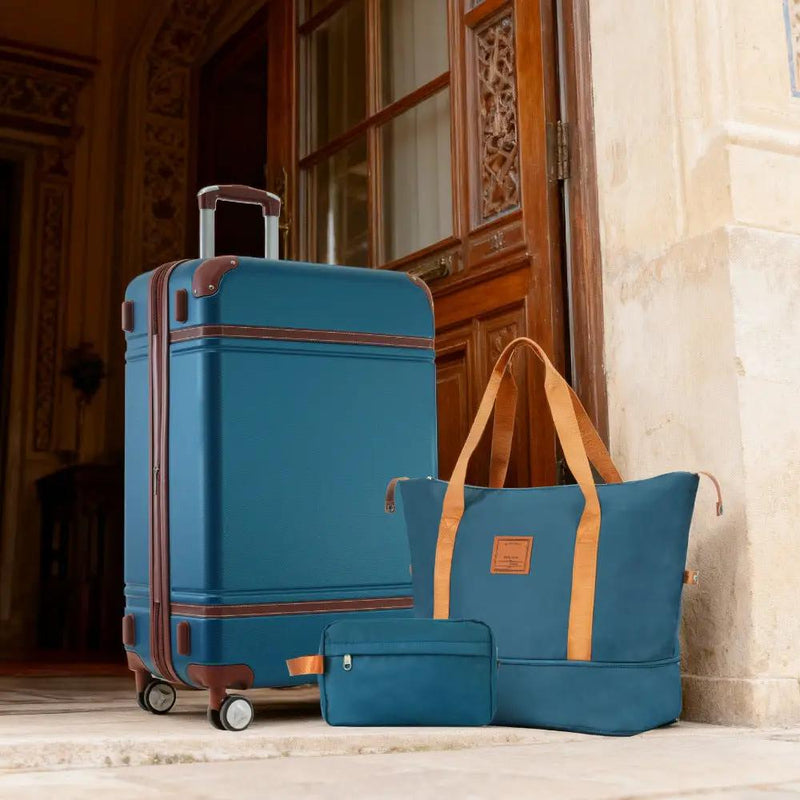 Hardshell 3-Piece Luggage Set with TSA Lock and Spinner Wheels by HouseOfZazla