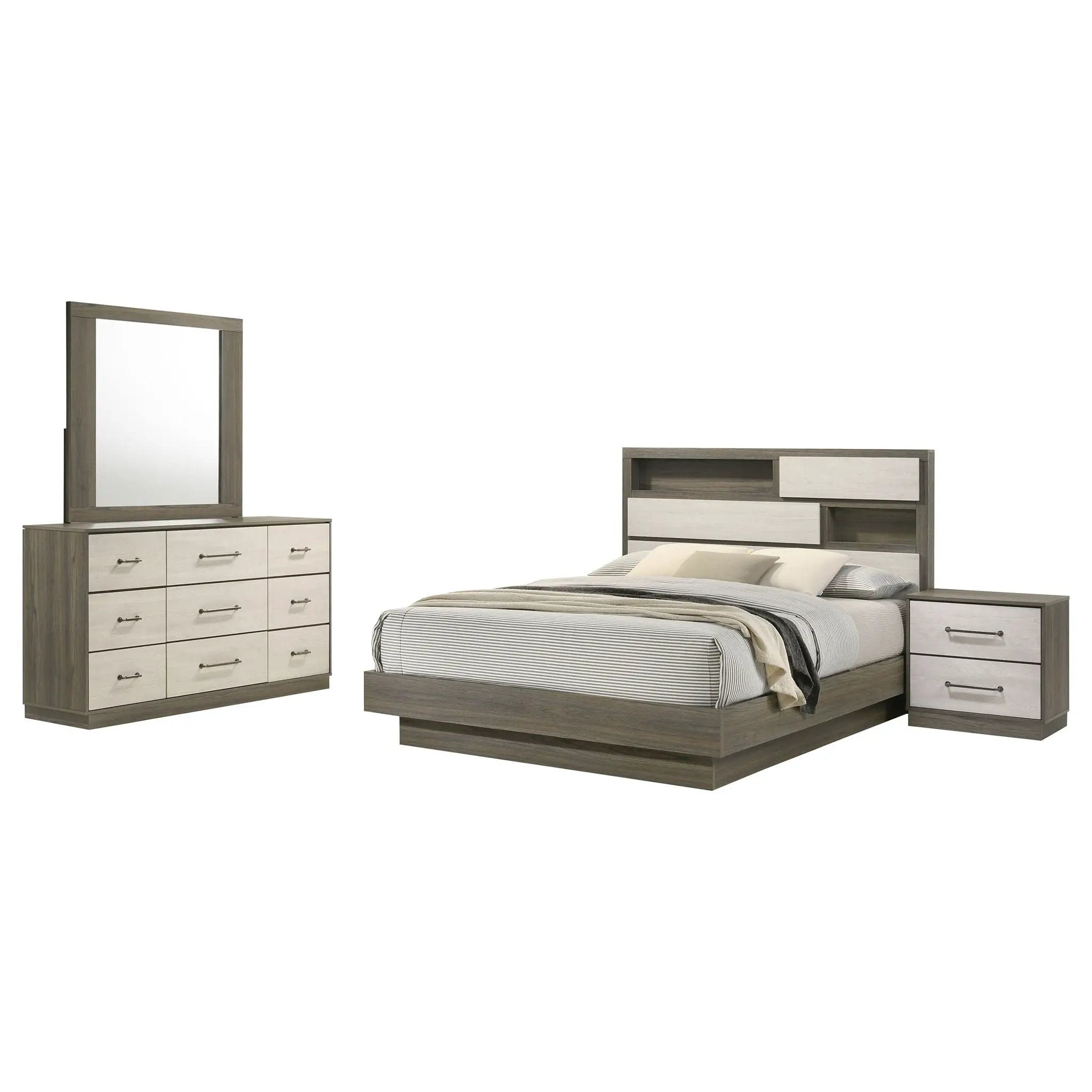 Fenwick 4-piece Queen Bedroom Set Grey Oak by Unique Piece Furniture