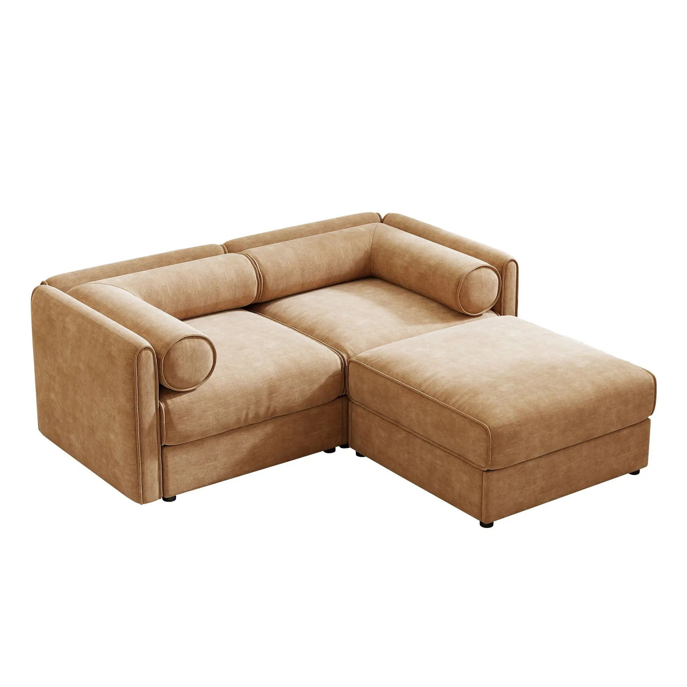 Contemporary Elegant Sofa With Storage And Ottoman by Unique Piece Furniture