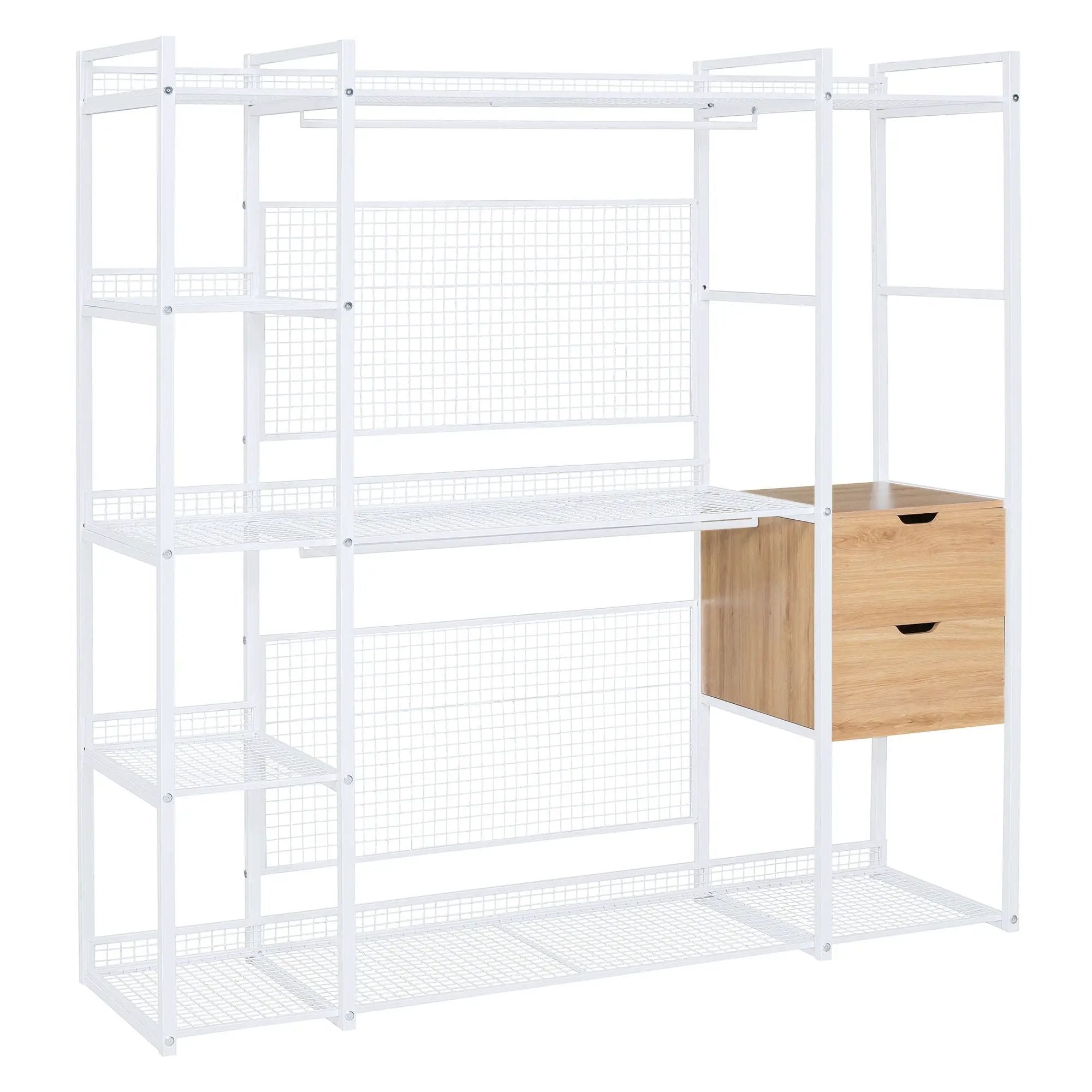 Open Style Wardrobe With Hanging Rails, Shelves And Drawers by Unique Piece Furniture