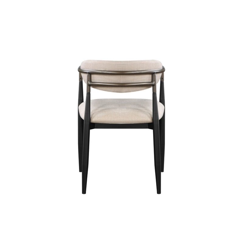 Set of 2 Beige and Black Armchair with Open Back by BLAKHOM