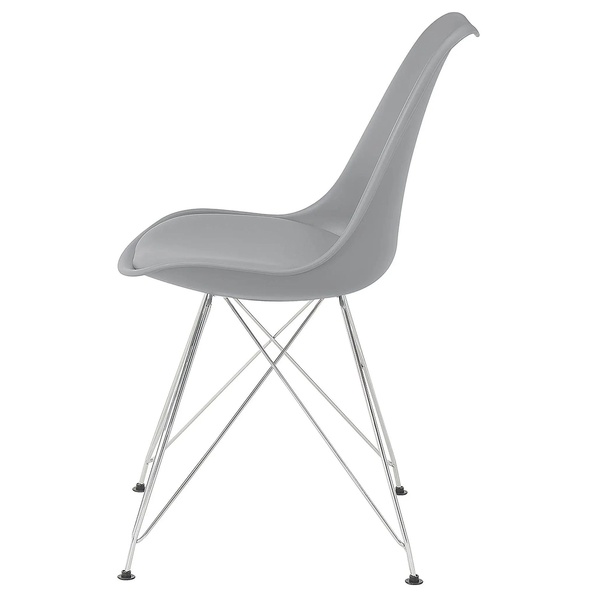 Padded Side Chair And Soft Upholstered Seat (Set of 2) - Gray by HouseOfZazla