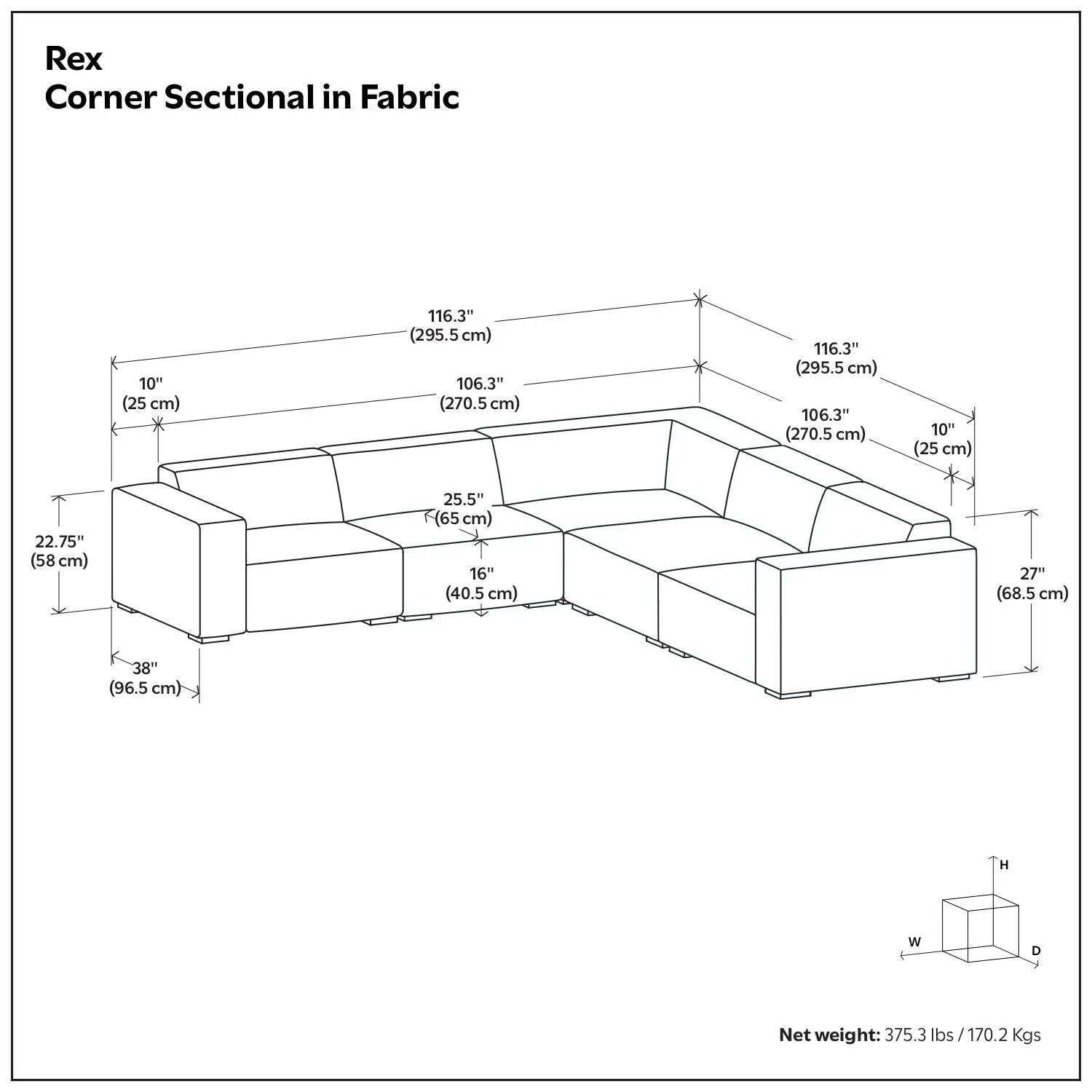 Rex - Handcrafted Sectional Sofa by HouseOfZazla
