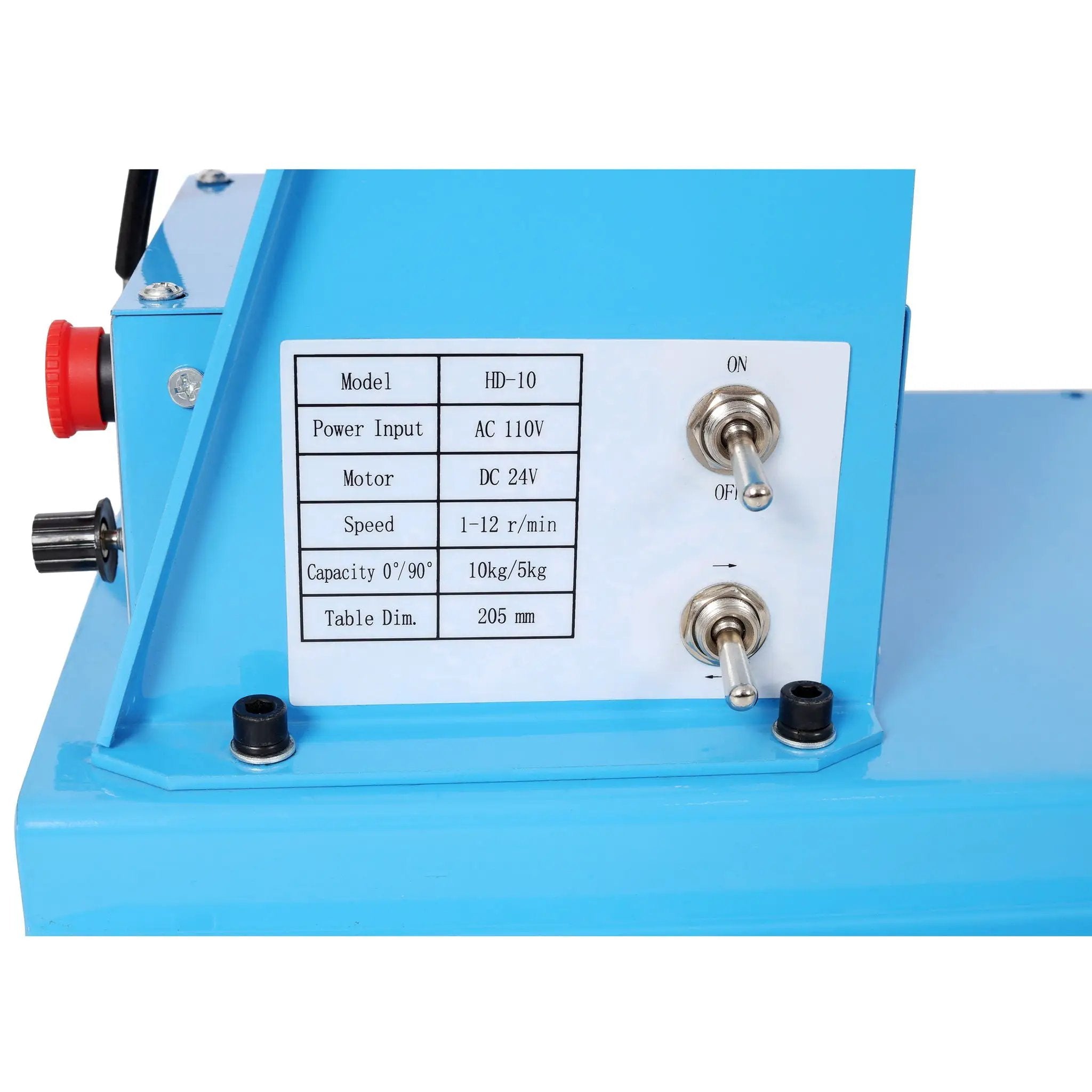 Portable Rotary Welding Positioner With 3 Jaw Lathe Chuck, 0 - 90° Turntable - Blue by HouseOfZazla