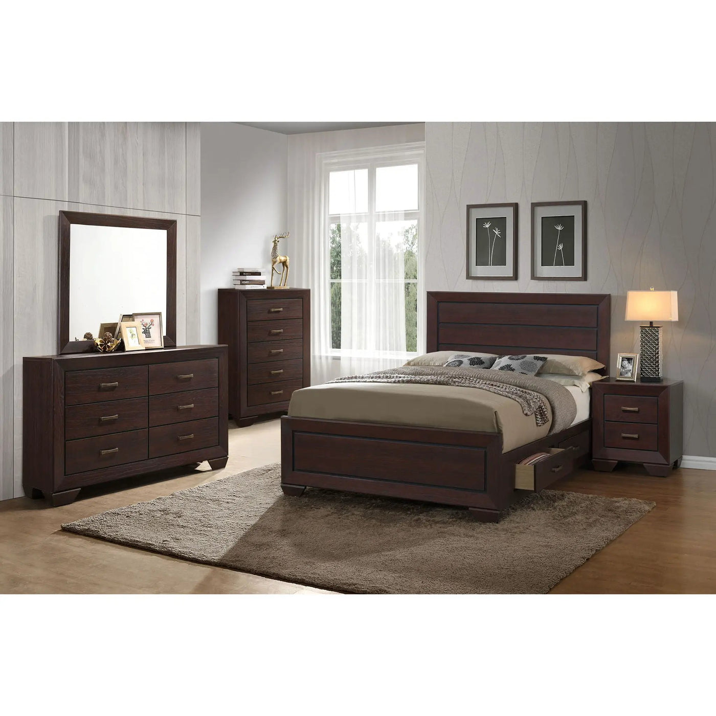 Holmgren - Panel Bed With Side Drawers by HouseOfZazla