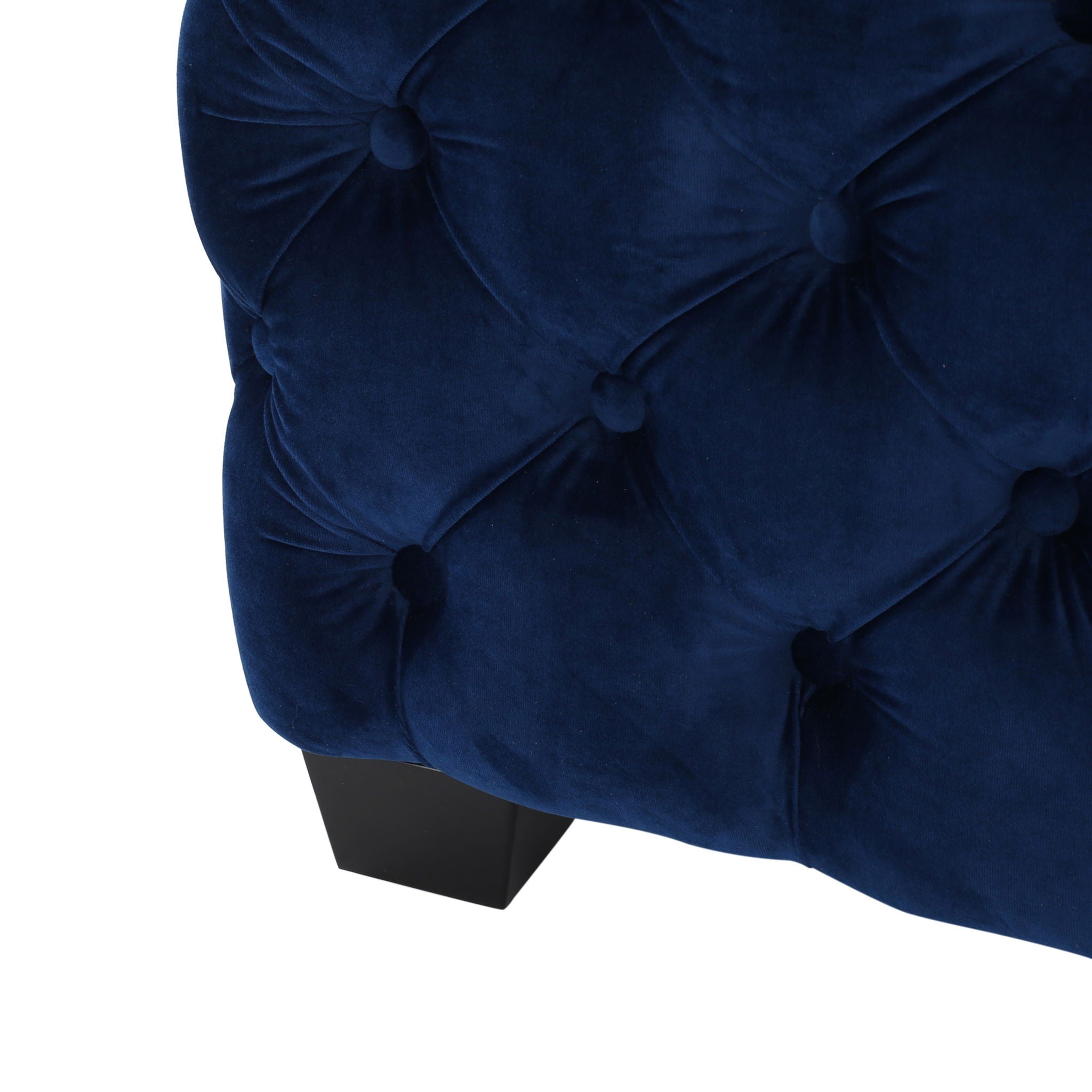 Modern Glam Ottoman with Upholstery and Button Tufted Design by HouseOfZazla