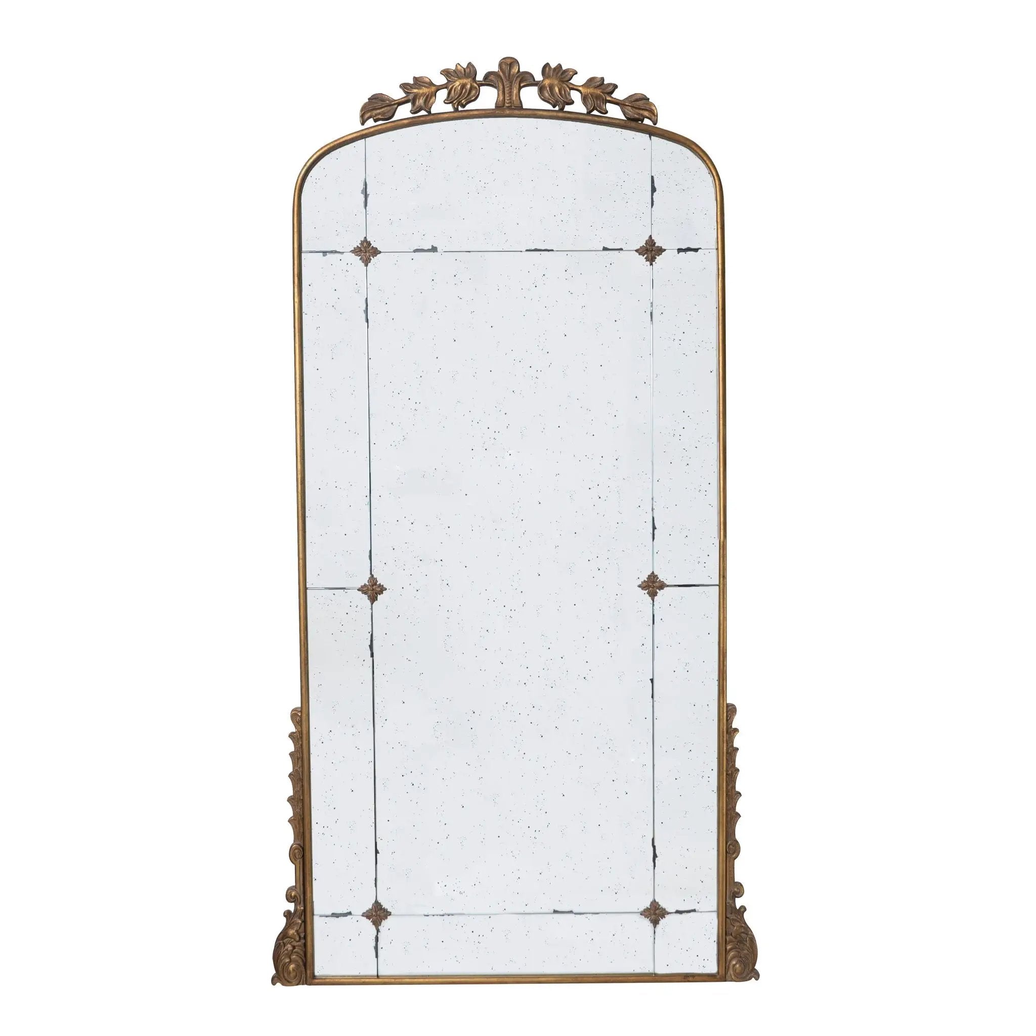 Lavish - Full Length Mirror, AntiqueMetal Floor Mirror For Living Room, Bedroom - Gold by Unique Piece Furniture