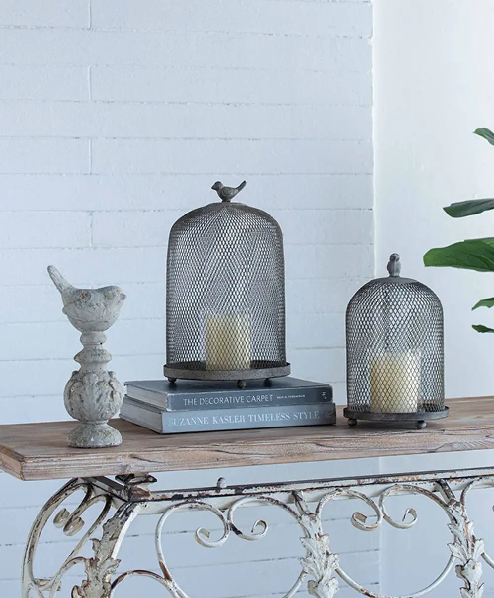 Ophira Sparrow Candle Holders (Set of 2) - Antique Gray by Unique Piece Furniture