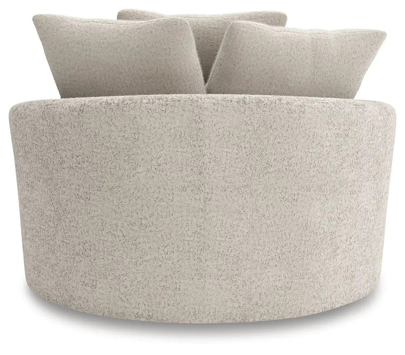 Cuddle Plush - Oversized Swivel Accent Chair - Arctic by Unique Piece Furniture