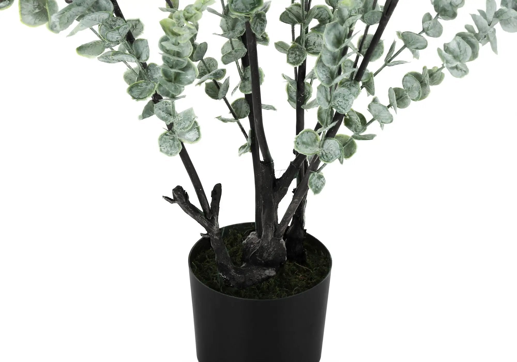 44" Tall, Artificial Plant, Eucalyptus Tree, Indoor, Faux, Fake, Floor, Greenery, Potted, Real Touch, Decorative - Green / Black by Unique Piece Furniture