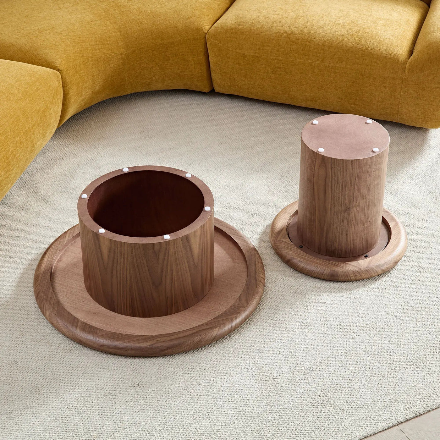 2-Piece Modern Round Coffee Table Set by HouseOfZazla