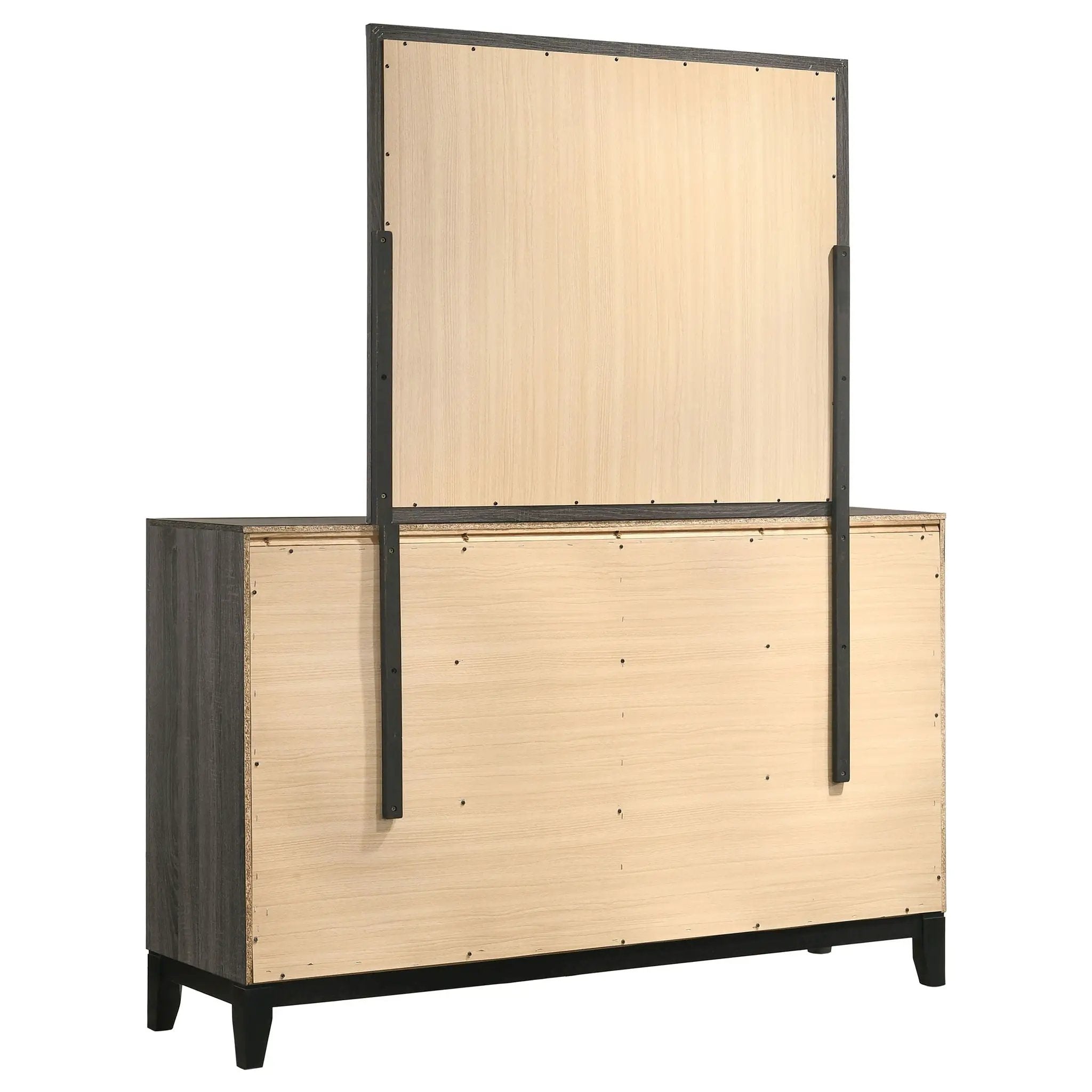 Watson 6-drawer Dresser with Mirror Grey Oak by Unique Piece Furniture