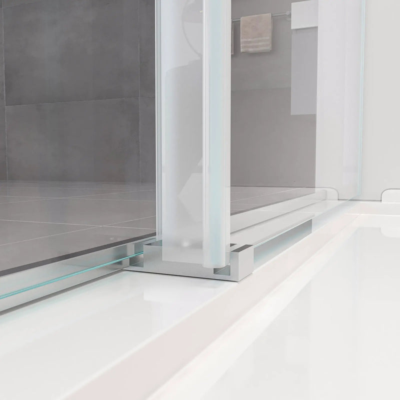 Double Sliding Frameless Soft-Close Shower Door by HouseOfZazla