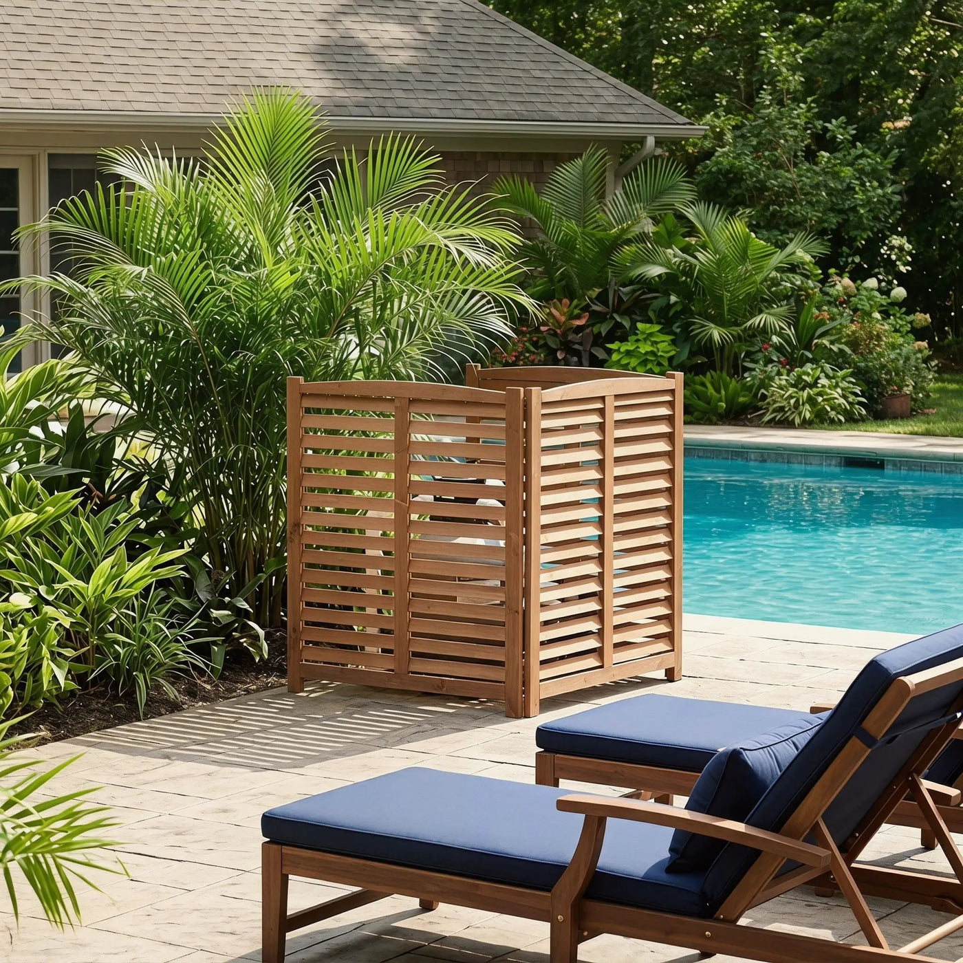 3 Panel Outdoor Wooden Air Conditioner Fence by HouseOfZazla