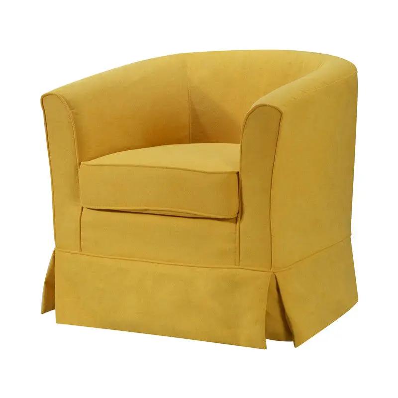 Tucker - Woven Fabric Swivel Barrel Chair by HouseOfZazla