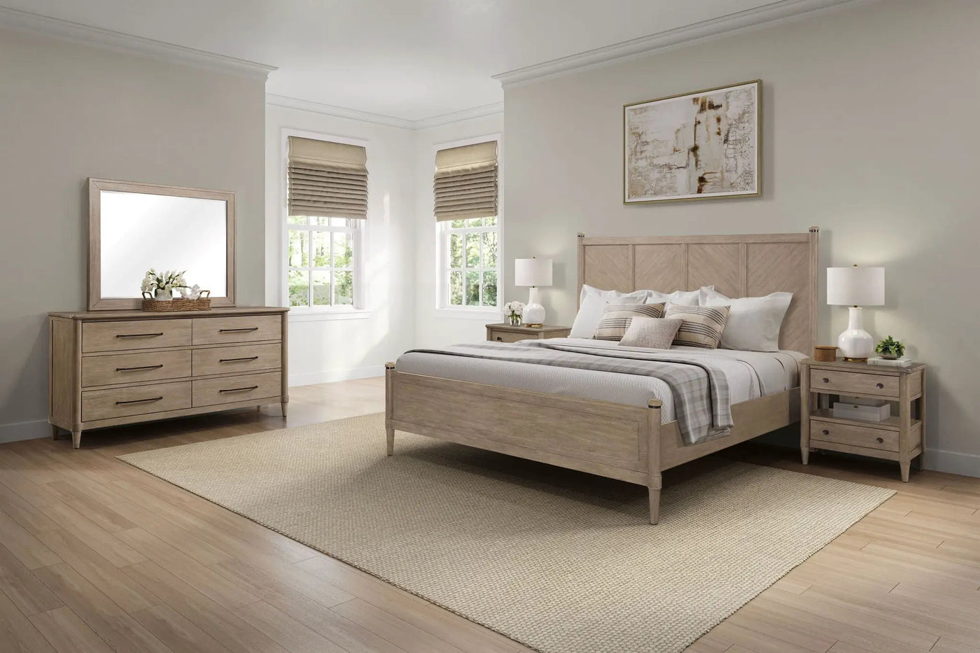Transitional Style Lo-Post Bed by Unique Piece Furniture