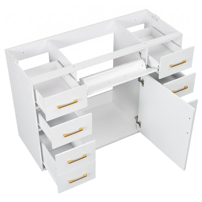 48" Bathroom Vanity without Sink, Cabinet Base Only by HouseOfZazla