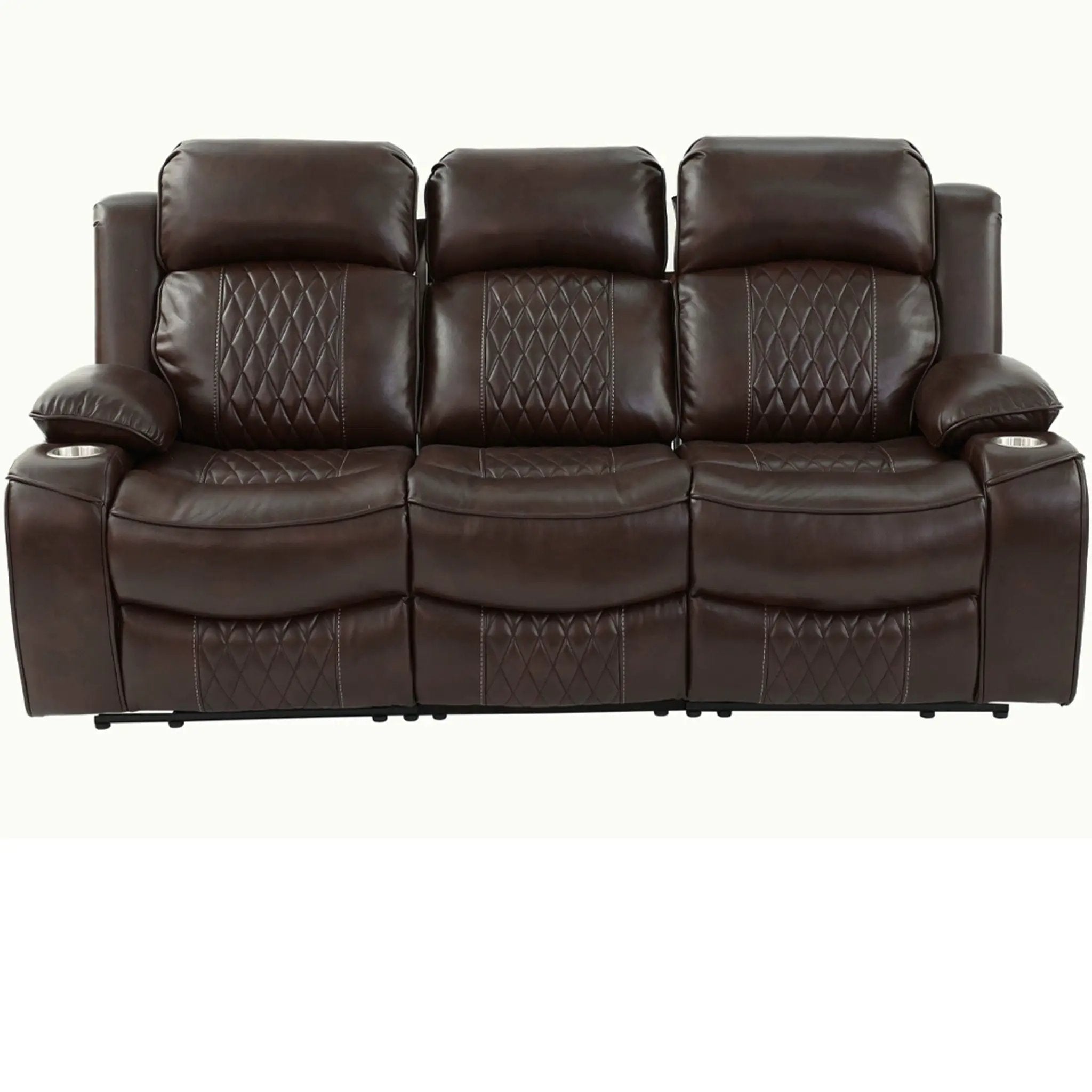 Power Motion Living Room Set With USB Port, Adjustable Headrest, Cup Holder by HouseOfZazla