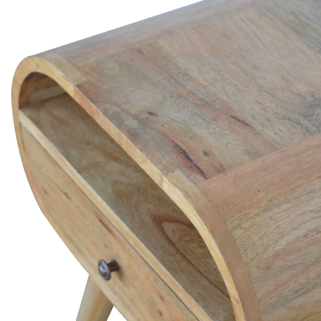 Circular Open Bedside Nightstand by Unique Piece Furniture