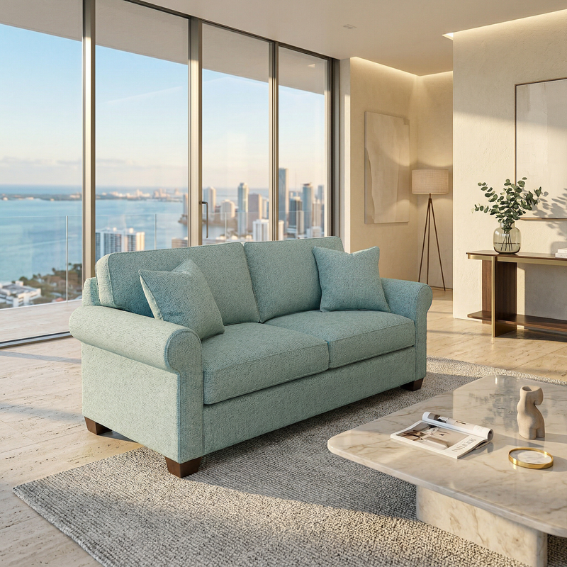 Irlanda Sofa – Made in USA, Custom Fabric Options by HouseOfZazla
