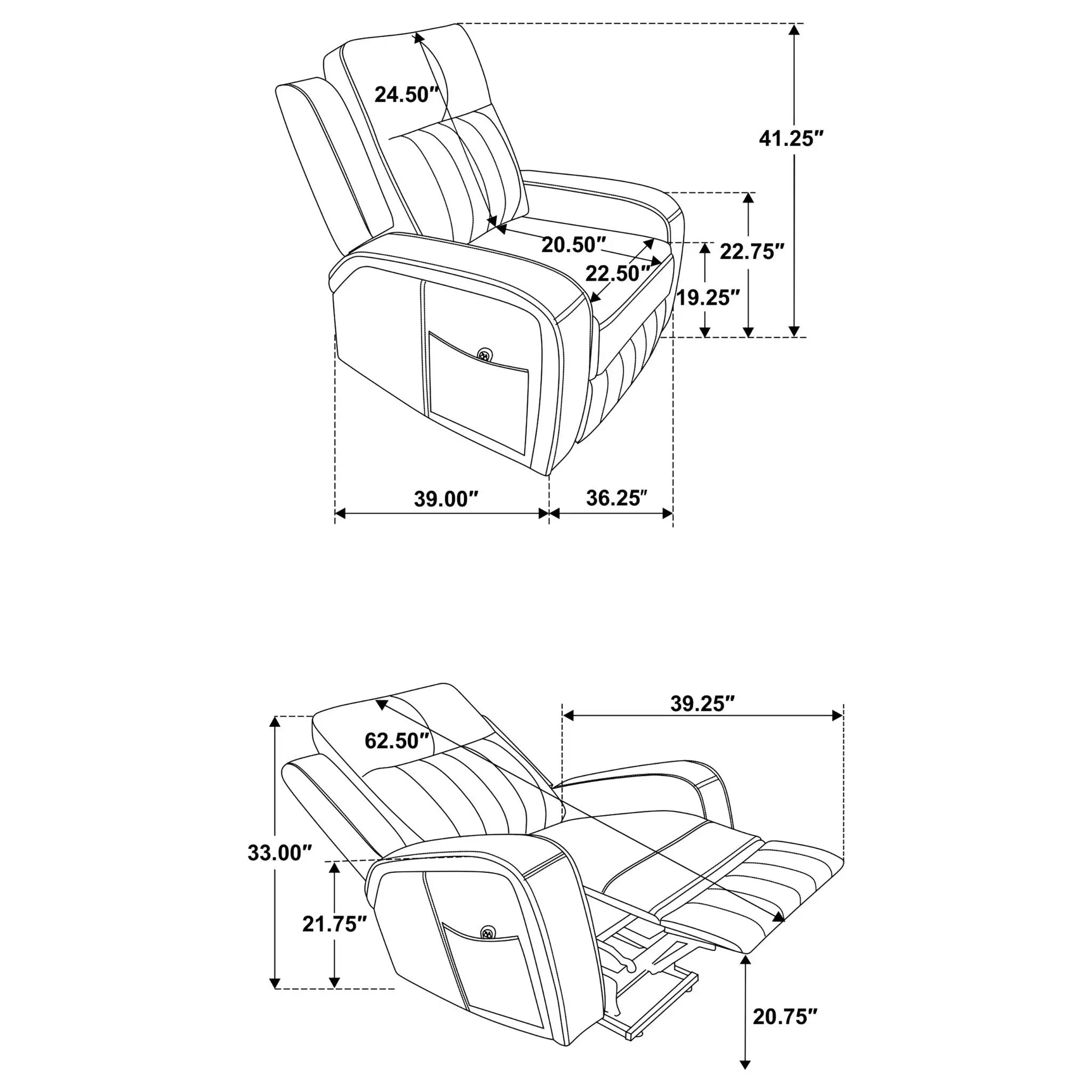 Mckinley - Upholstered Power Lift Recliner Chair With Remote Control - Gray by Unique Piece Furniture