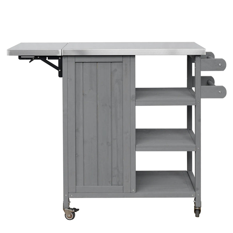 Foldable Outdoor Kitchen Island Patio Kitchen Cart by HouseOfZazla