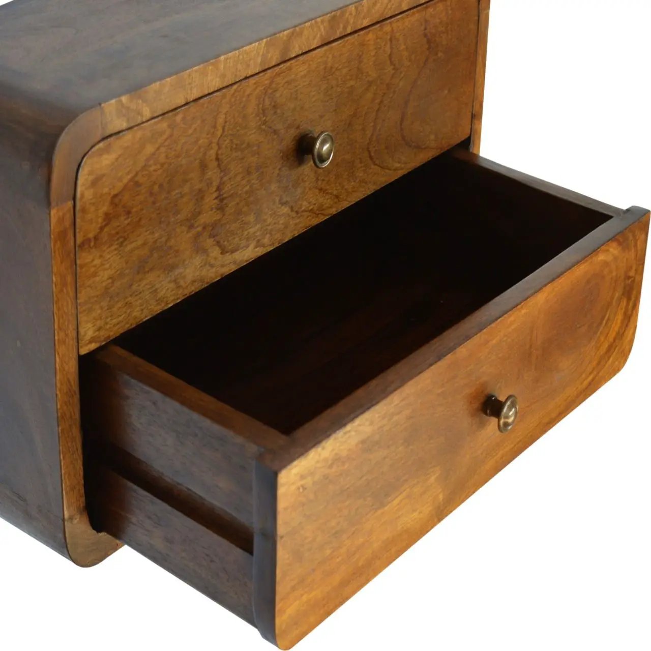 Curved Wall Mounted Bedside Nightstand by Unique Piece Furniture